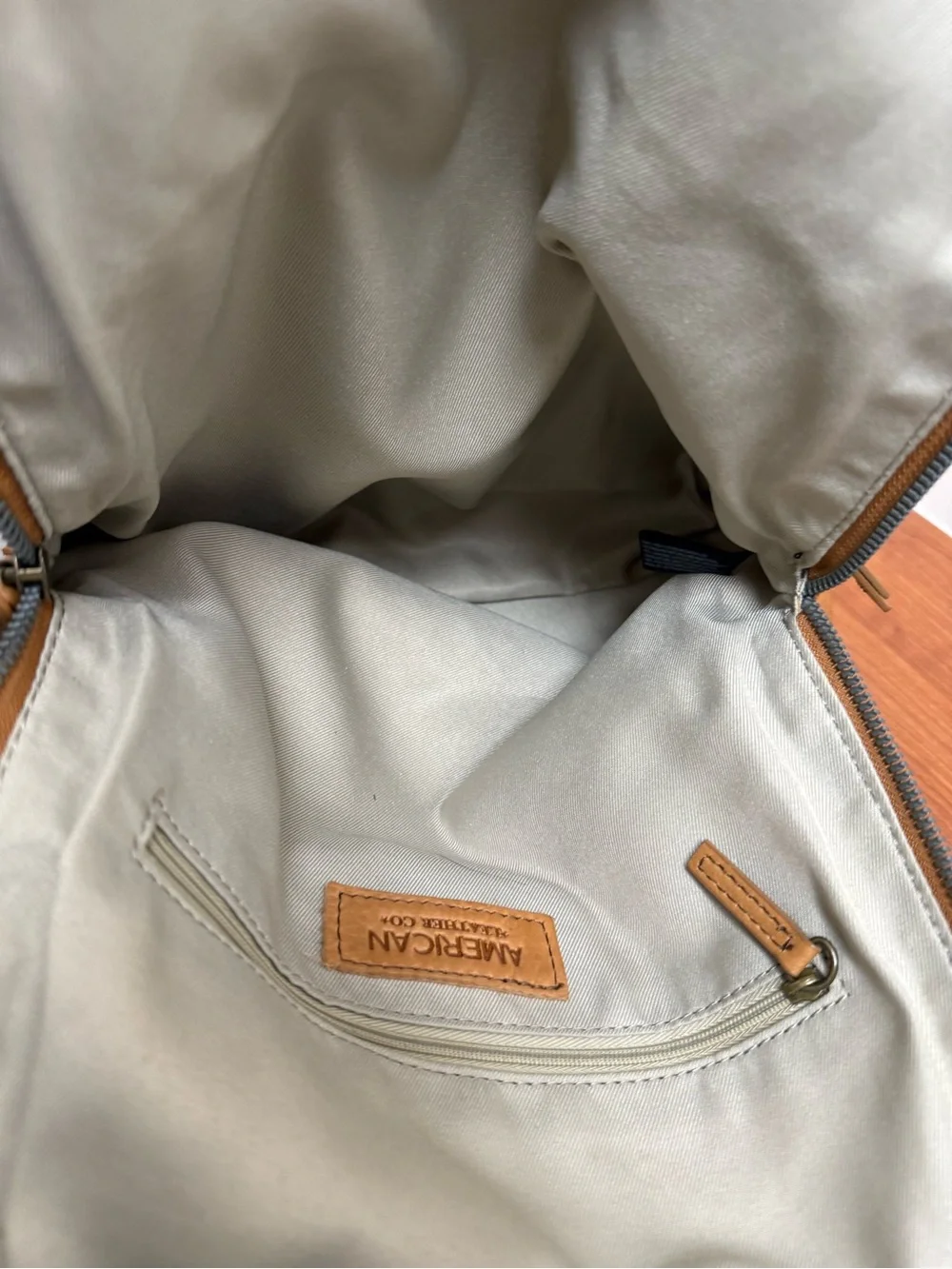 American Leather Co. Cleveland Midsized Backpack Brown Tan Leather